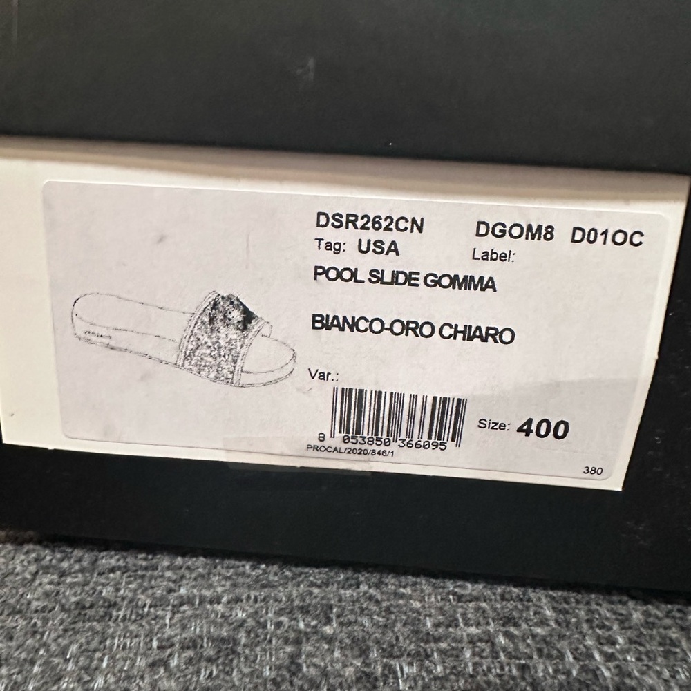 Versace White Embossed Slides - image 4